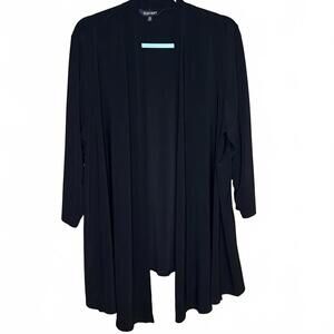 Ellen Tracy Cardigan - Black Stretch Knit size 2XL